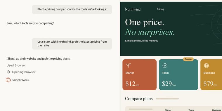 Claude Cowork can now handle web tasks in its own browser