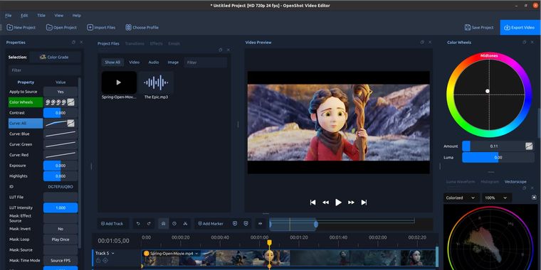 OpenShot 4.0 adds color & recording views, local AI-powered masks, and 10 new effects