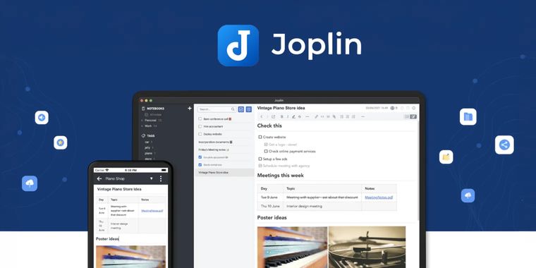 Joplin 3.7 brings AI tools, semantic search, an MCP server, whiteboards, and faster sync