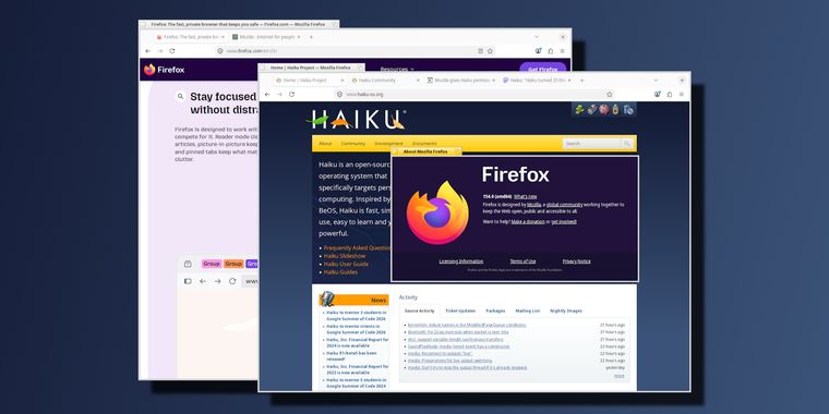 Haiku R1 beta 6 brings Firefox and faster development