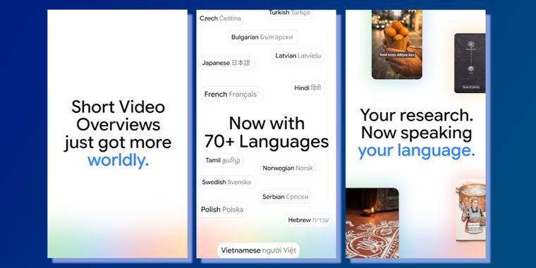 Gemini Notebook adds short video overviews in 70+ languages