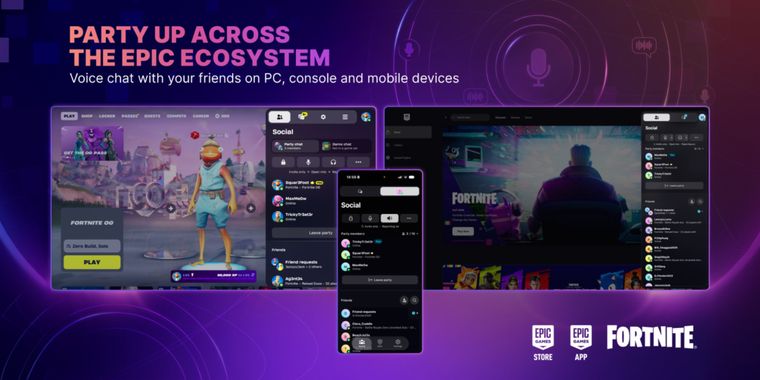 Epic launches cross-platform Parties with voice chat transfer