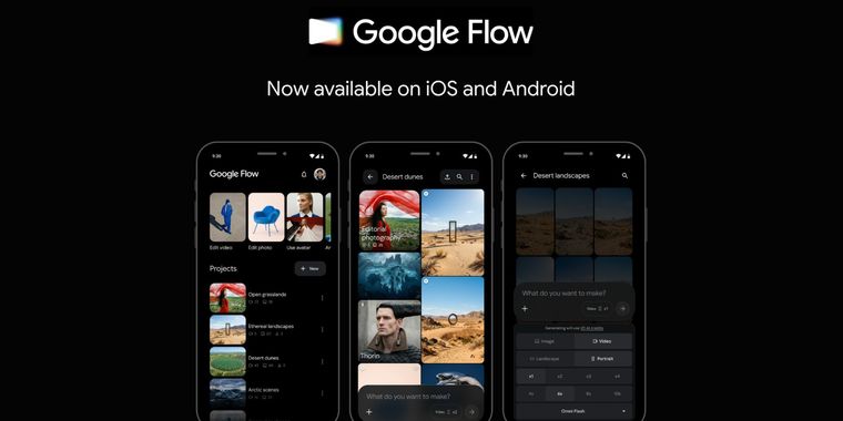 Google Flow arrives on iOS with camera roll access and syncing