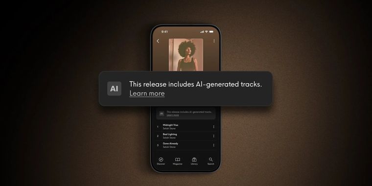 Qobuz now displays a tag alerting users when music has been identified as AI-generated