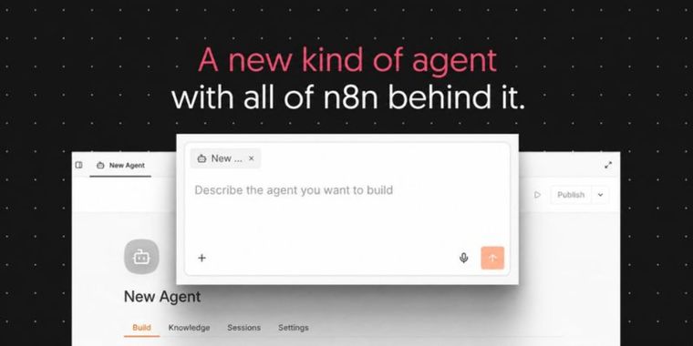 n8n introduces Agents with workflow tools and shared sessions