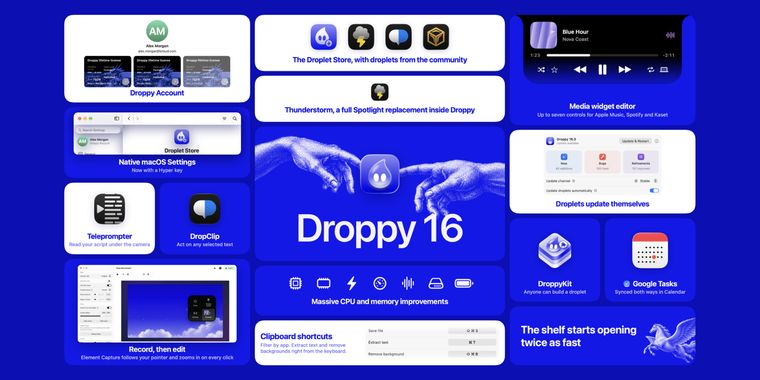 Droppy 16 transforms into extensible platform with DroppyKit and Raycast extension support