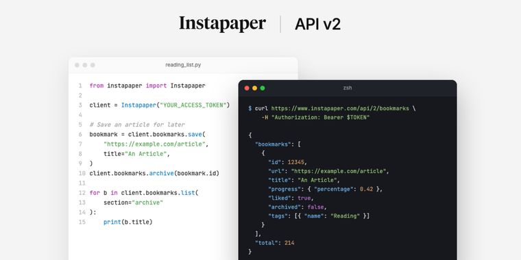 Instapaper API v2 adds OAuth 2, SDKs and full account sync