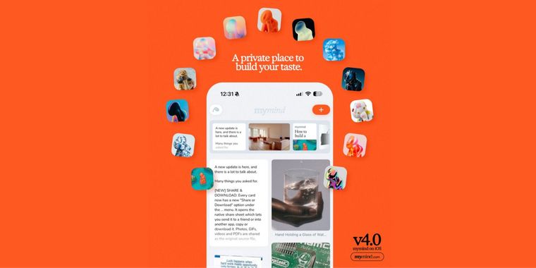 mymind v4.0 for iOS adds local storage and offline use