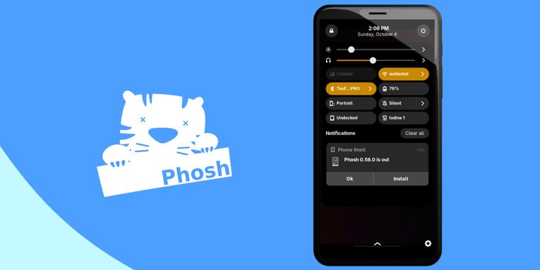 Phosh 0.58 adds configurable caffeine and screenshot actions