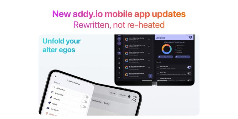 addy.io overhauls mobile apps with system search integration, smaller app size, and more