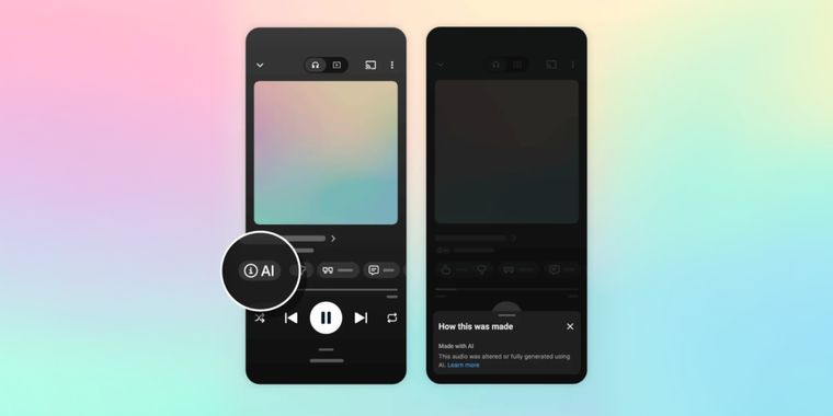 YouTube Music adds Made with AI labels to generated music tracks