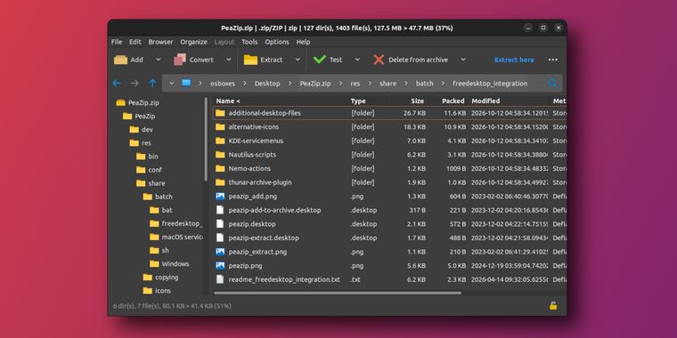 PeaZip 11.4.0 strengthens security and file navigation