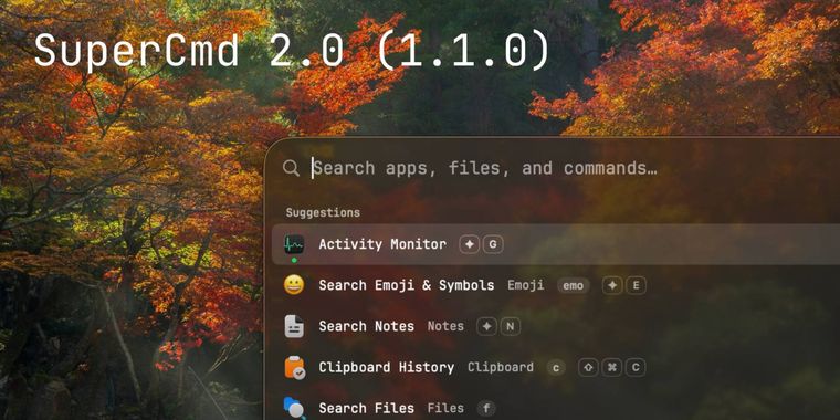 SuperCmd 2.0 adds Liquid Glass, screenshots and window switching