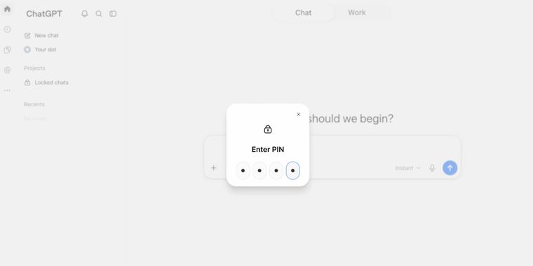 ChatGPT adds Locked Chats with PIN and biometric access