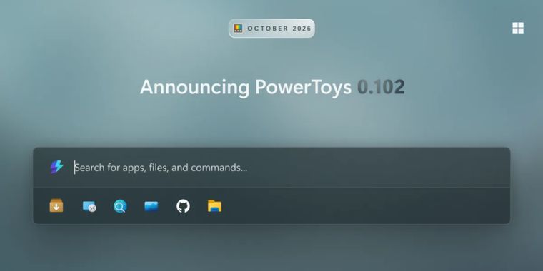 PowerToys 0.102 adds new mouse tools and Command Palette shelf