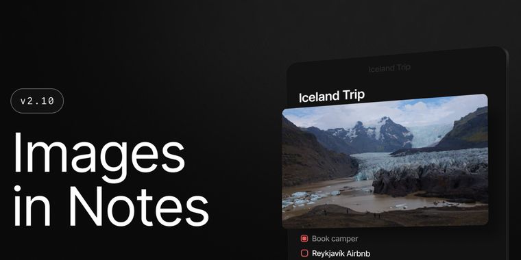 Raycast 2.10 brings images and unlimited notes to free plans