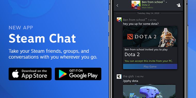 Computer game storefront Steam launches dedicated chat app for Android and iOS