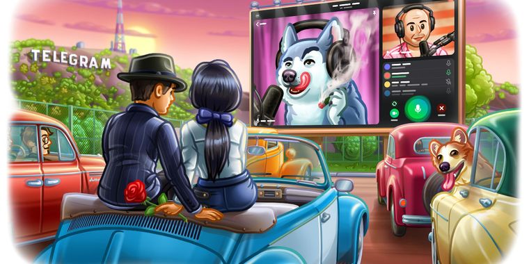 Telegram now supports video calls with 1,000 viewers, 1-on-1 screen sharing, and more