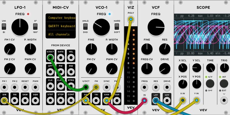 Version 1.0 of the VCV Rack 1.0.0 virtual modular synthesizer has launched