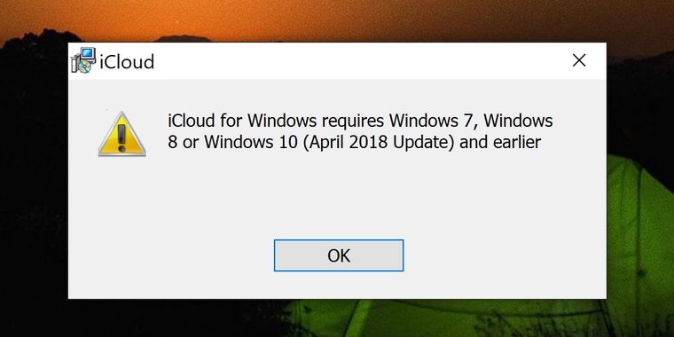 The latest Windows 10 feature update is temporarily incompatible with iCloud for Windows