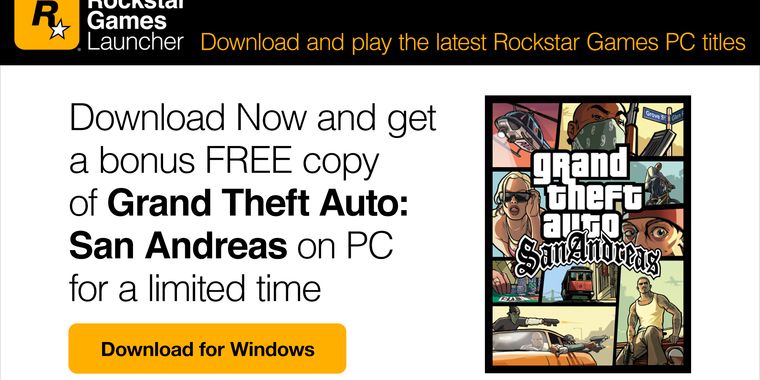 Rockstar launches dedicated game launcher for Windows, gives away GTA: San Andreas