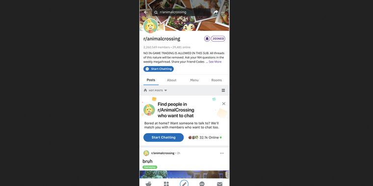 Reddit removed built-in chat room functionality from subreddits after one day
