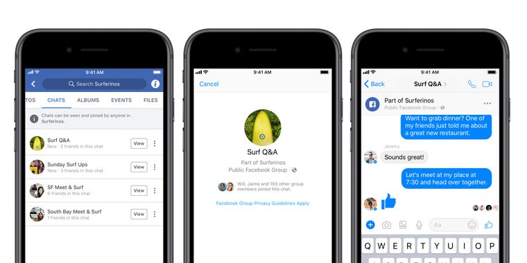 Facebook group live chats now support up to 250 members