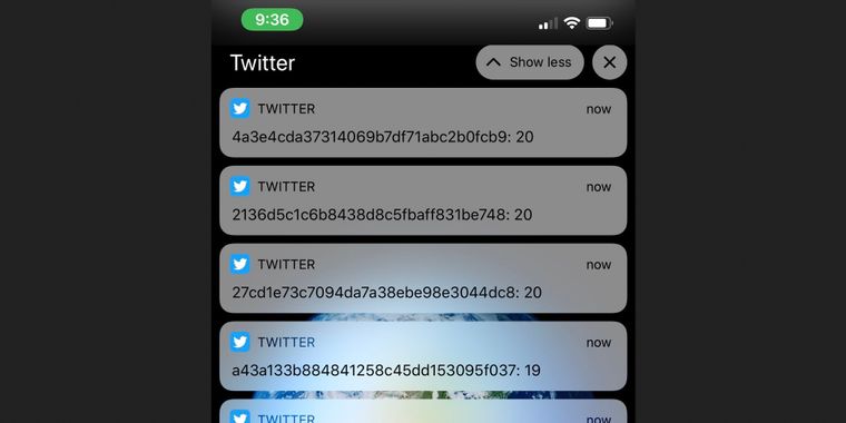 Twitter sent garbled notifications to users