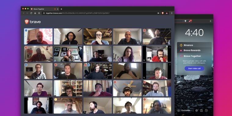 Brave launches Together, its free and private Jitsi-powered video call service