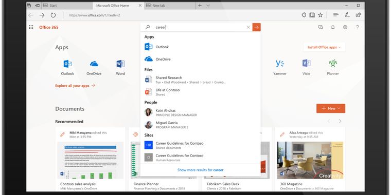 Microsoft announces combined Bing, Windows 10, Edge, and Office search engine