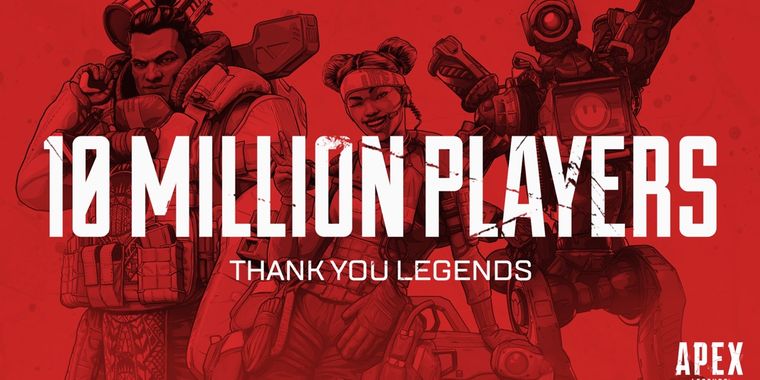 Free-to-play battle royale game Apex Legends reached 10 million players in 3 days