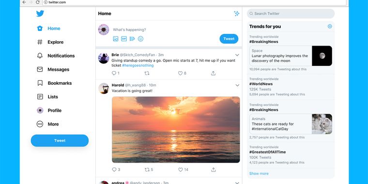 Twitter rolling out new layout on desktop to bring in line with mobile