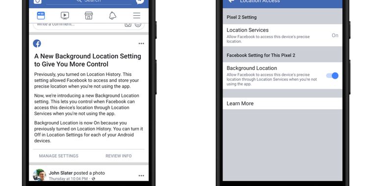 Facebook Android app now allows users to control background location tracking