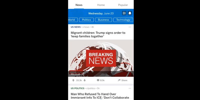 Reddit launches News tab for its iOS app
