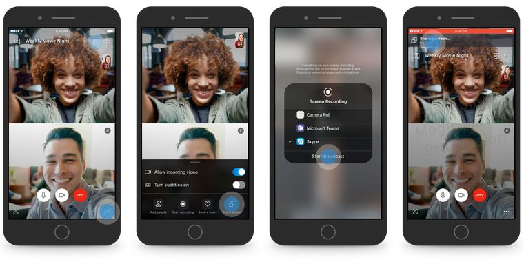 Skype will now let you share your screen on smarthphones