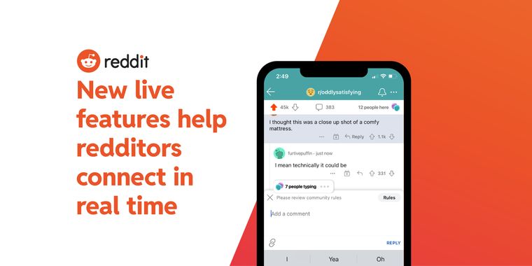 Reddit is implementing real-time post and comment vote counts and real-time typing indicators
