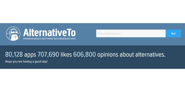 AlternativeTo now lists over 80,000 apps!