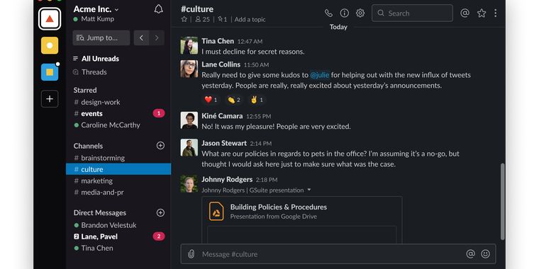 Slack for Desktop now supports a built-in dark mode