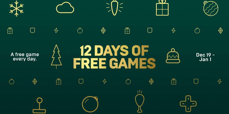Epic Games is giving away 1 game a day from December 19 to January 1