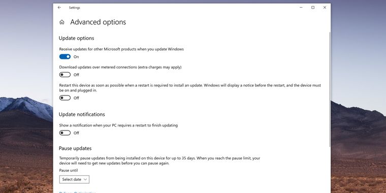 Newest version of Windows 10 removes update deferral options in settings