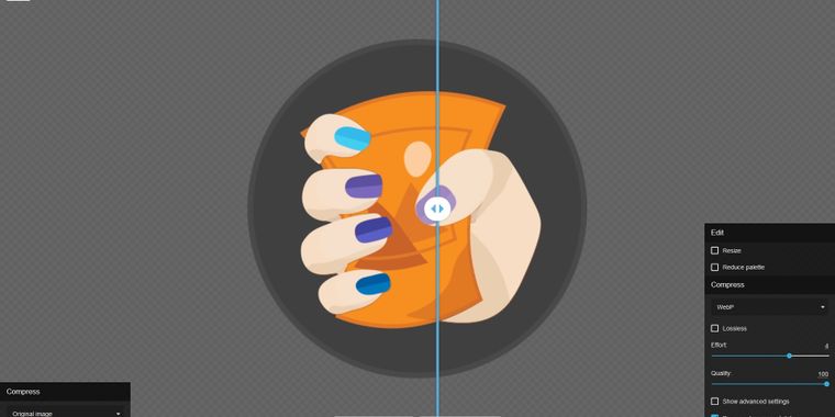 Google has released a web-based open source image compression and comparison tool