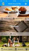 Home screen with a list of over 30 categories
