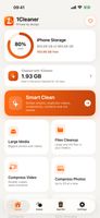 Home: storage overview and on-device cleanup tools.