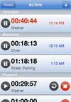 Active timers, sorted by time and grouped by state