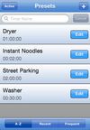 Presets for easy to re-use frequently used timers