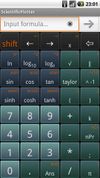 Frontpanel with calculator in advancd mode