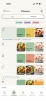 The week's plan, with freeze and defrost reminders
