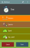 workout start screen. track current progress
