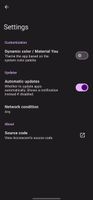Settings Menu