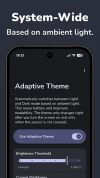 System-wide dark mode switching, based on ambient light.